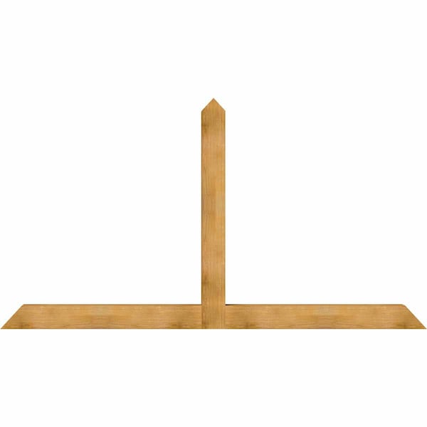 Ekena Millwork Portland Rough Sawn Timber Gable Bracket, Western Red Cedar, 108"W x 58"H x 6"D x 6"F, 13/12 Pitch GBW108X58X0606POR00RWR - main